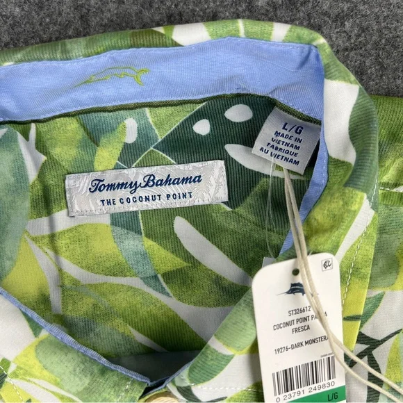 Tommy Bahama NWT $128 Coconut Point Palma Fresca Large Dark Monstera - Picture 8 of 16